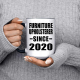 Furniture Upholsterer Since 2020 - 15oz Accent Mug Black