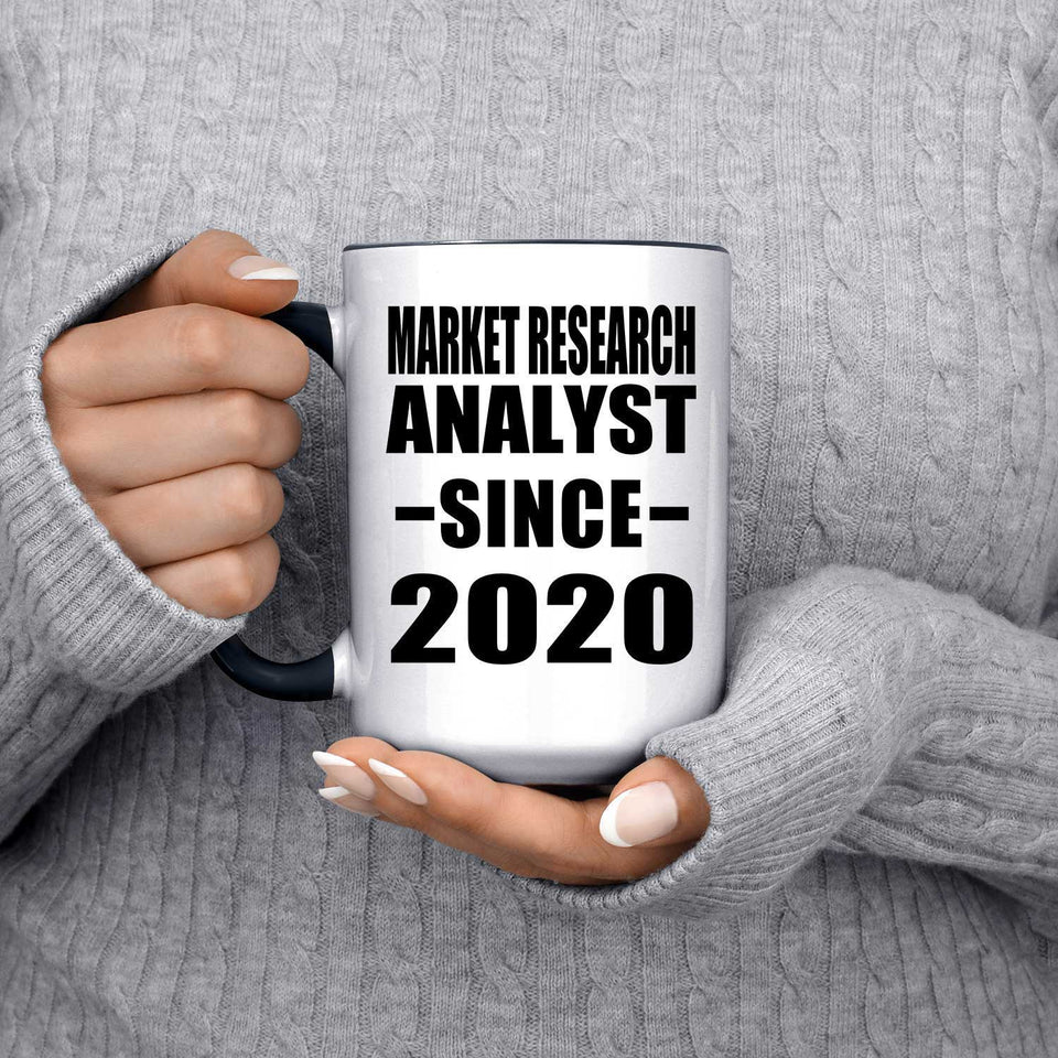 Market Research Analyst Since 2020 - 15oz Accent Mug Black