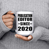 Publication Editor Since 2020 - 15oz Accent Mug Black