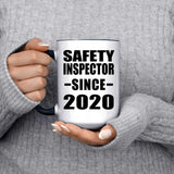 Safety Inspector Since 2020 - 15oz Accent Mug Black