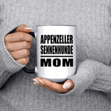 Appenzeller Sennenhunde Mom - 15oz Accent Mug Black