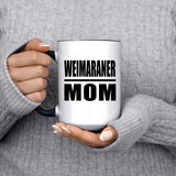 Weimaraner Mom - 15oz Accent Mug Black