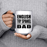English Toy Spaniel Dad - 15oz Accent Mug Black