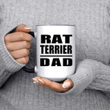 Rat Terrier Dad - 15oz Accent Mug Black