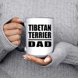 Tibetan Terrier Dad - 15oz Accent Mug Black