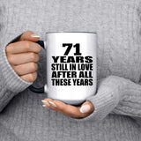 71st Anniversary 71 Years Still In Love After These Years - 15oz Accent Mug Black
