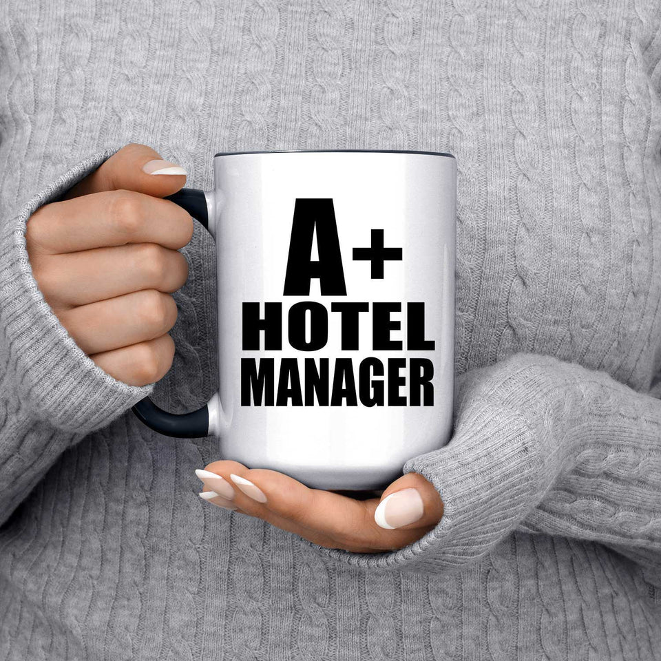 A+ Hotel Manager - 15oz Accent Mug Black