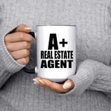 A+ Real Estate Agent - 15oz Accent Mug Black