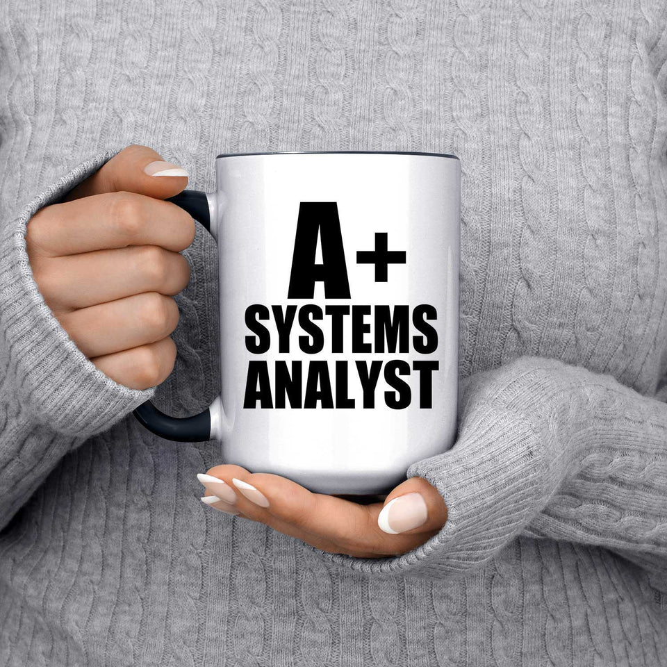 A+ Systems Analyst - 15oz Accent Mug Black