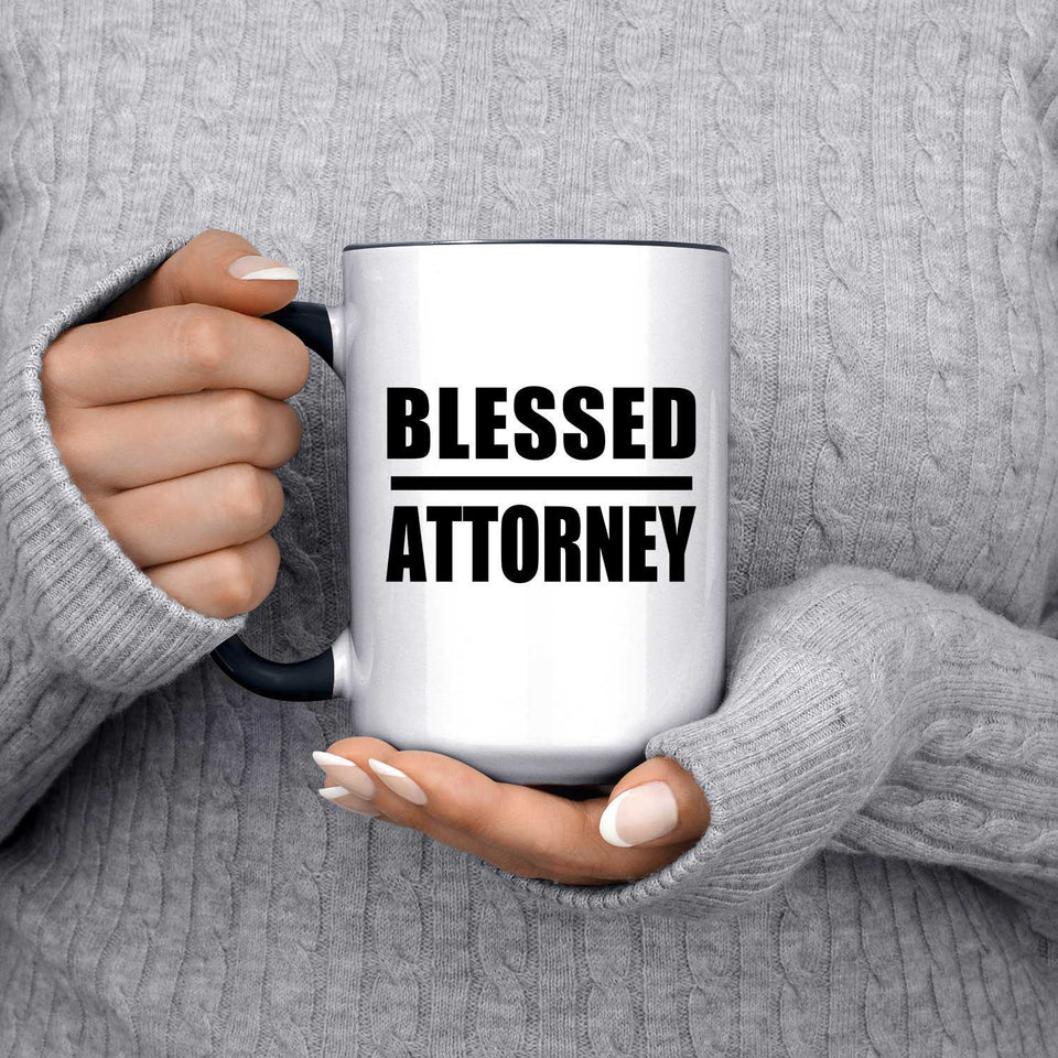 Blessed Attorney - 15oz Accent Mug Black