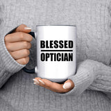 Blessed Optician - 15oz Accent Mug Black