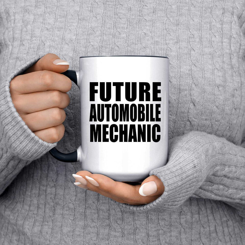 Future Automobile Mechanic - 15oz Accent Mug Black