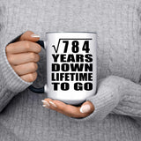 28th Anniversary Square Root of 784 Years Lifetime To Go - 15oz Accent Mug Black