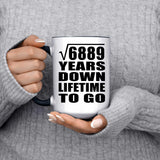 83rd Anniversary Square Root of 6889 Years Lifetime To Go - 15oz Accent Mug Black