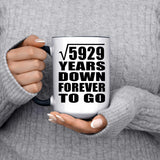 77th Anniversary Square Root of 5929 Years Down Forever To Go - 15oz Accent Mug Black