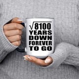 90th Anniversary Square Root of 8100 Years Down Forever To Go - 15oz Accent Mug Black