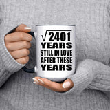 49th Anniversary Square Root of 2401 Years Still In Love - 15oz Accent Mug Black