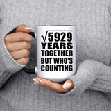 77th Anniversary Square Root of 5929 Years Who's Counting - 15oz Accent Mug Black