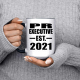 PR Executive Established EST. 2021 - 15oz Accent Mug Black
