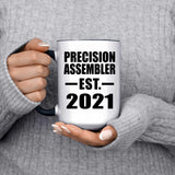 Precision Assembler Established EST. 2021 - 15oz Accent Mug Black