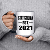 Statistician Established EST. 2021 - 15oz Accent Mug Black