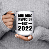 Building Inspector Established EST. 2022 - 15oz Accent Mug Black