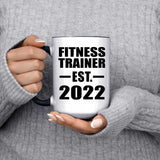 Fitness Trainer Established EST. 2022 - 15oz Accent Mug Black