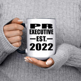 PR Executive Established EST. 2022 - 15oz Accent Mug Black
