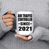 Air Traffic Controller Since 2021 - 15oz Accent Mug Black
