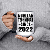 Nuclear Technician Since 2022 - 15oz Accent Mug Black