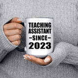 Teaching Assistant Since 2023 - 15oz Accent Mug Black
