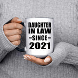 Daughter In Law Since 2021 - 15oz Accent Mug Black