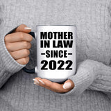 Mother In Law Since 2022 - 15oz Accent Mug Black