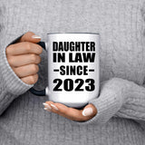 Daughter In Law Since 2023 - 15oz Accent Mug Black