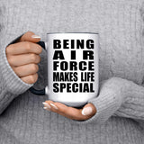 Being Air Force Makes Life Special - 15oz Accent Mug Black