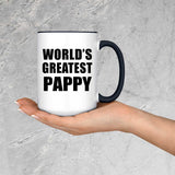 World's Greatest Pappy - 15oz Accent Mug Black