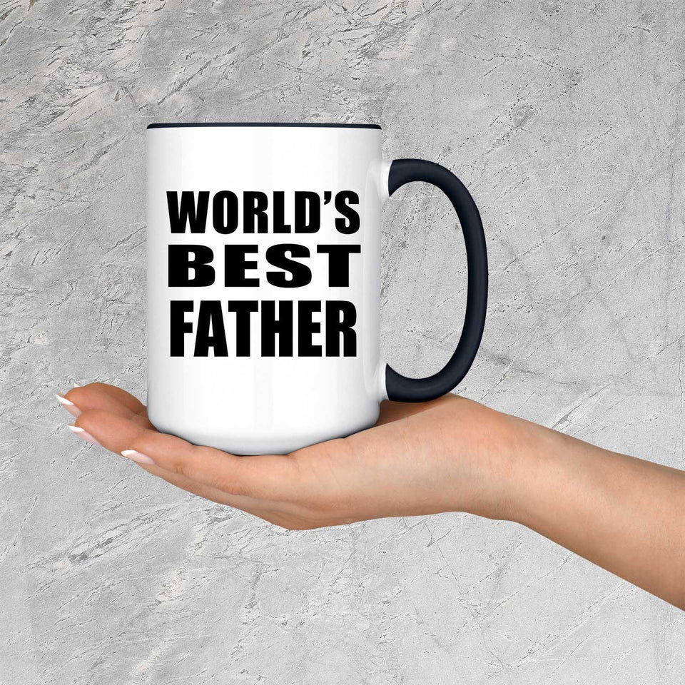 World's Best Father - 15oz Accent Mug Black