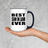Best Son In Law Ever - 15oz Accent Mug Black