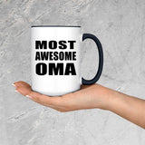 Most Awesome Oma - 15oz Accent Mug Black