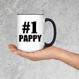 Number One #1 Pappy - 15oz Accent Mug Black