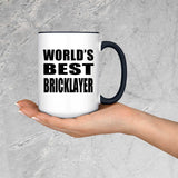 World's Best Bricklayer - 15oz Accent Mug Black