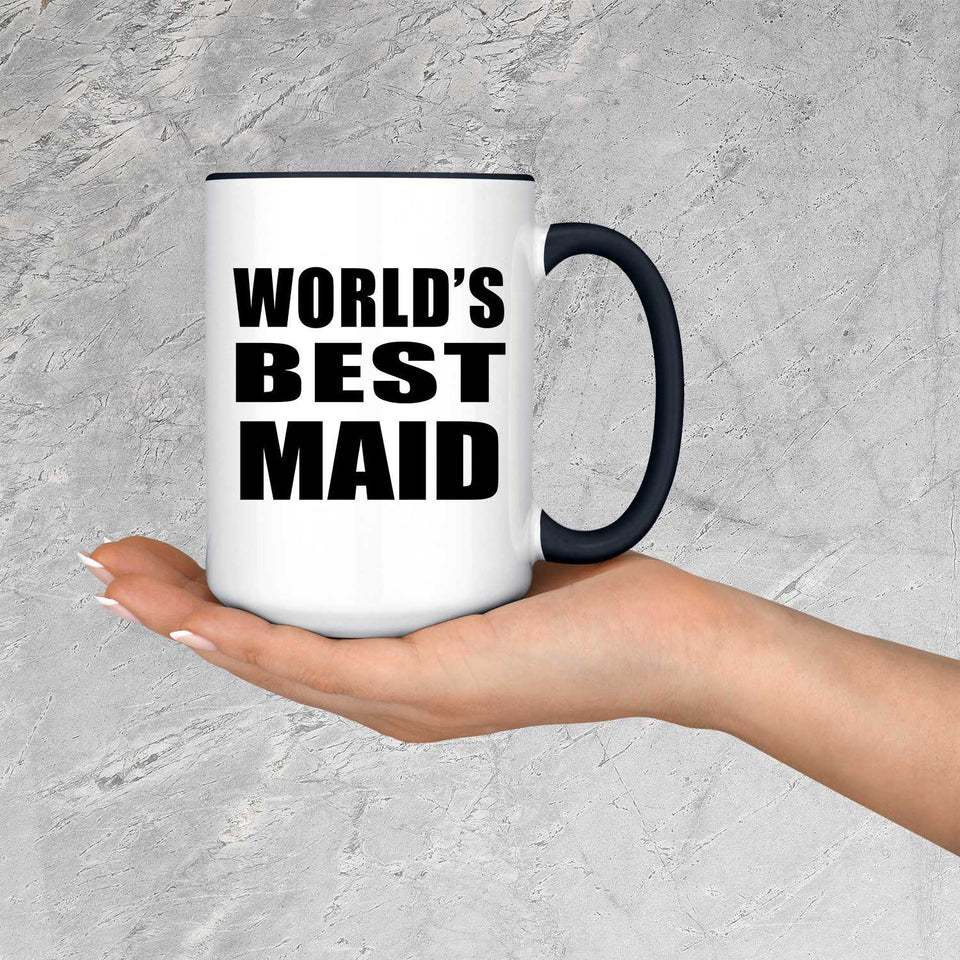 World's Best Maid - 15oz Accent Mug Black