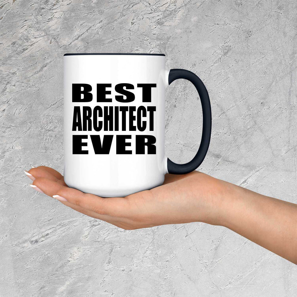 Best Architect Ever - 15oz Accent Mug Black