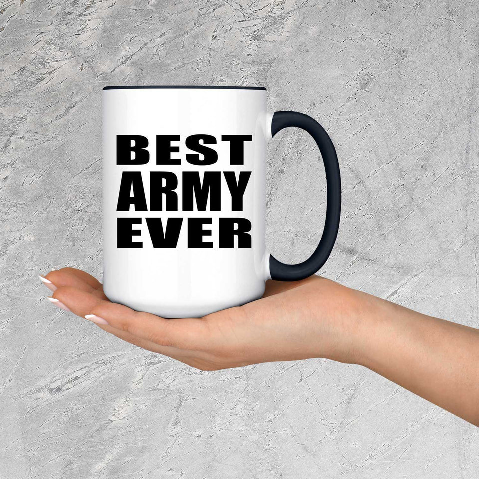 Best Army Ever - 15oz Accent Mug Black