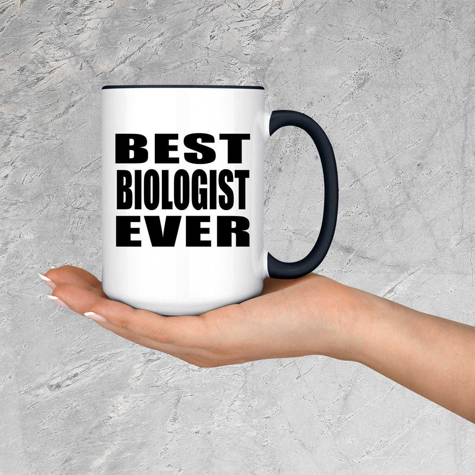 Best Biologist Ever - 15oz Accent Mug Black