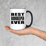 Best Bookkeeper Ever - 15oz Accent Mug Black