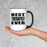 Best Therapist Ever - 15oz Accent Mug Black