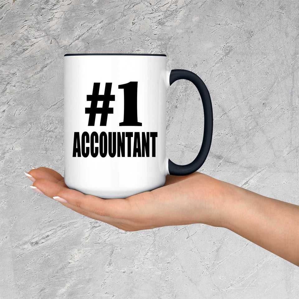 Number One #1 Accountant - 15oz Accent Mug Black