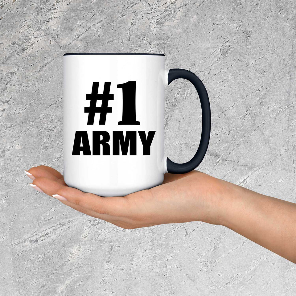 Number One #1 Army - 15oz Accent Mug Black