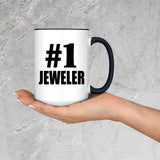 Number One #1 Jeweler - 15oz Accent Mug Black